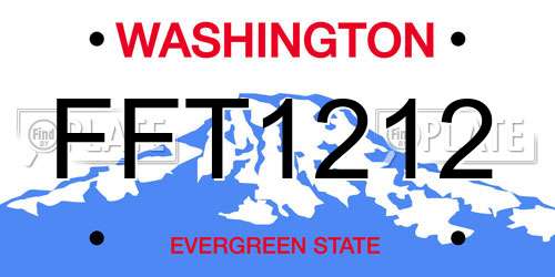FFT1212 Washington License Plate