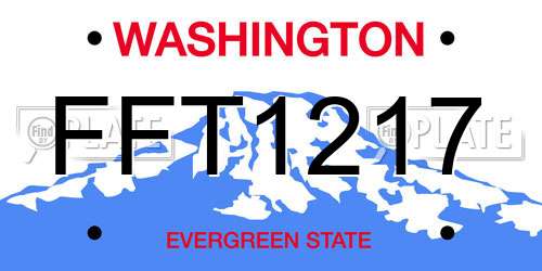 FFT1217 Washington License Plate