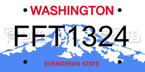 FFT1324 Washington License Plate