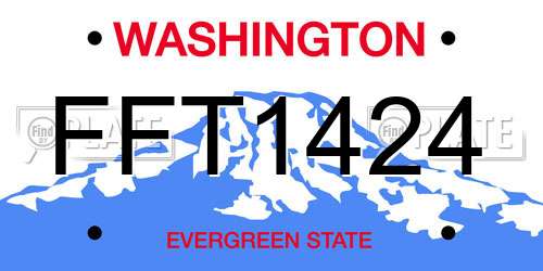 FFT1424 Washington License Plate