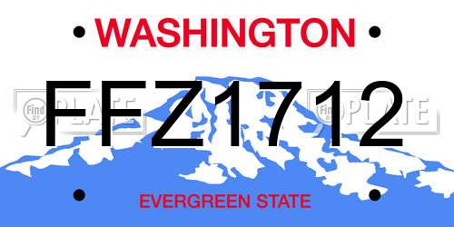 FFZ1712 Washington License Plate