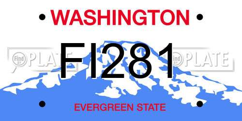 FI281 Washington License Plate