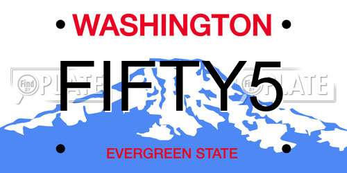 FIFTY5 Washington License Plate