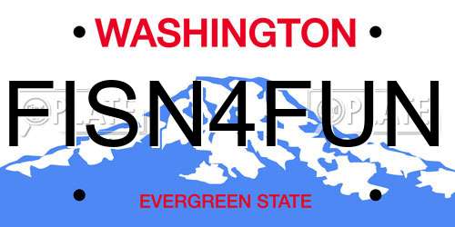 FISN4FUN Washington License Plate