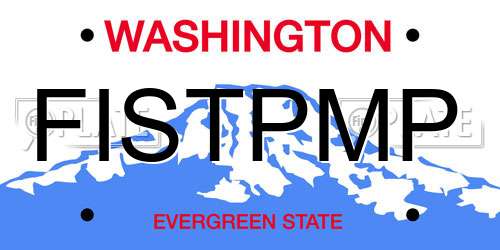 FISTPMP Washington License Plate