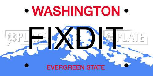 FIXDIT Washington License Plate