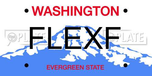 FLEXF Washington License Plate