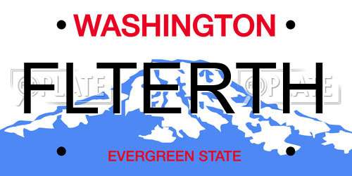 FLTERTH Washington License Plate
