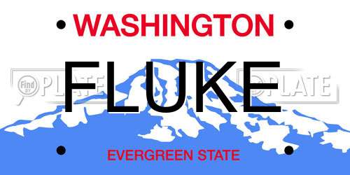 FLUKE Washington License Plate