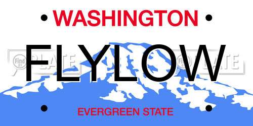 FLYLOW Washington License Plate