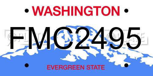 FMC2495 Washington License Plate