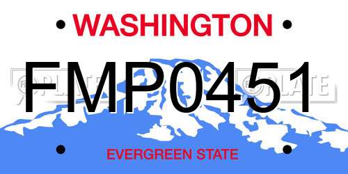FMP0451 Washington License Plate
