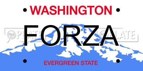 FORZA Washington License Plate