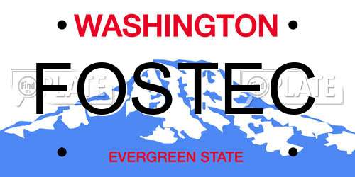 FOSTEC Washington License Plate