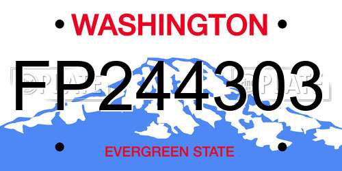 FP244303 Washington License Plate