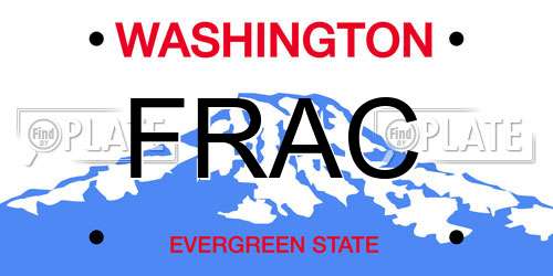 FRAC Washington License Plate