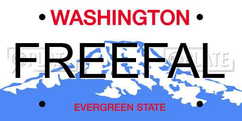 FREEFAL Washington License Plate