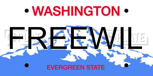 FREEWIL Washington License Plate