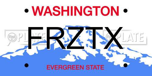 FRZTX Washington License Plate