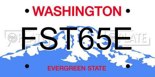 FST65E Washington License Plate
