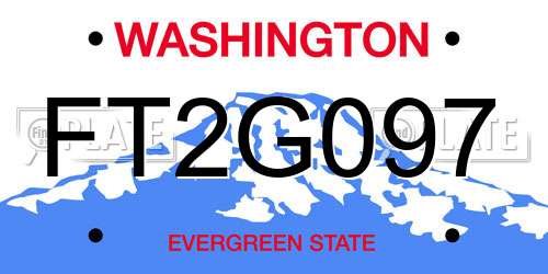 FT2G097 Washington License Plate
