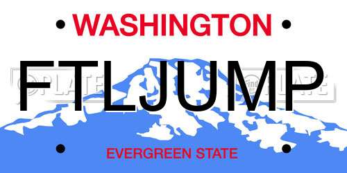 FTLJUMP Washington License Plate