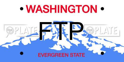 FTP Washington License Plate