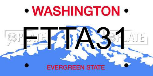FTTA31 Washington License Plate