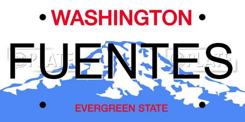 FUENTES Washington License Plate