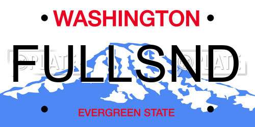 FULLSND Washington License Plate