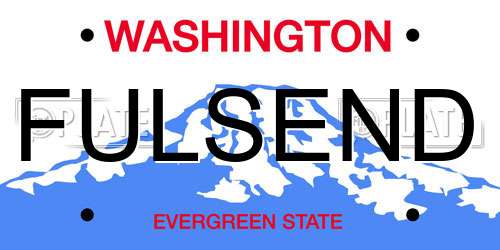 FULSEND Washington License Plate