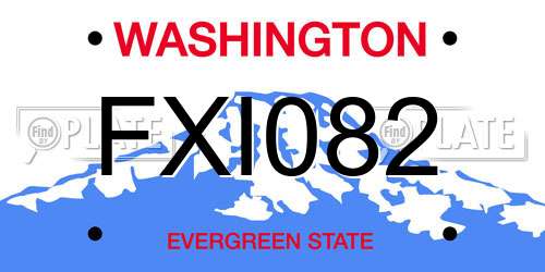 FXI082 Washington License Plate