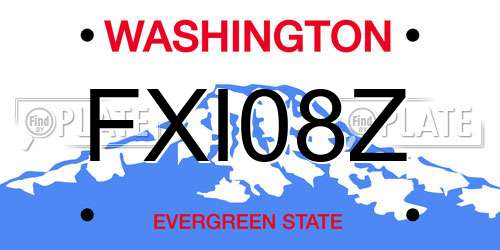 FXI08Z Washington License Plate