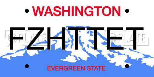 FZHTTET Washington License Plate