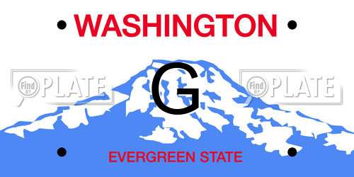 G Washington License Plate