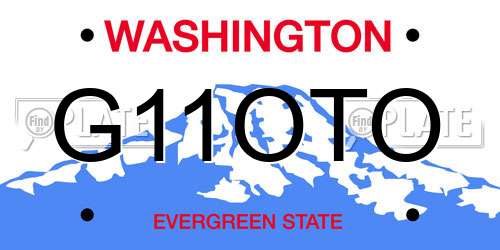 G11OTO Washington License Plate