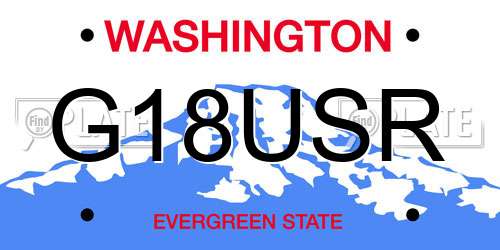 G18USR Washington License Plate