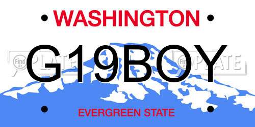 G19BOY Washington License Plate