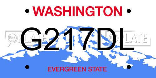 G217DL Washington License Plate