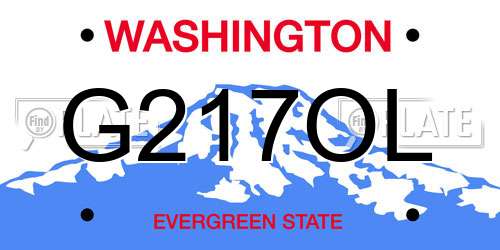 G217OL Washington License Plate