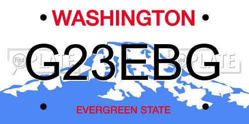 G23EBG Washington License Plate