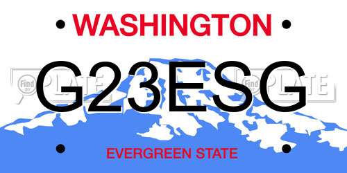 G23ESG Washington License Plate