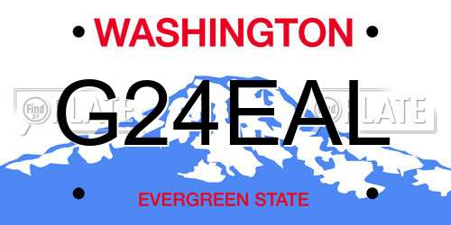 G24EAL Washington License Plate