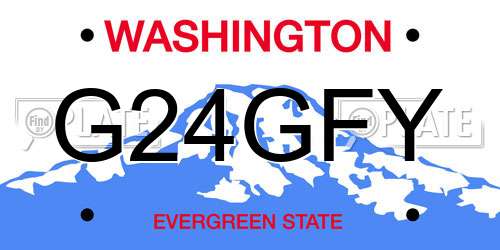 G24GFY Washington License Plate