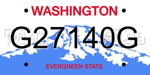 G27140G Washington License Plate