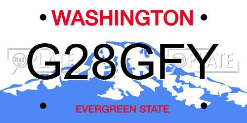 G28GFY Washington License Plate