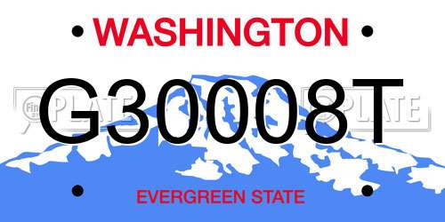 G30008T Washington License Plate