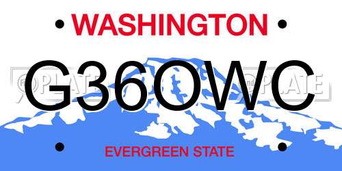 G36OWC Washington License Plate