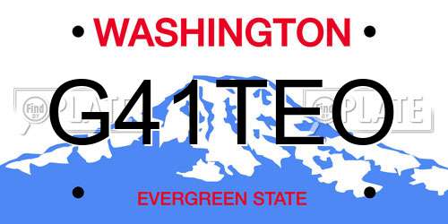 G41TEO Washington License Plate