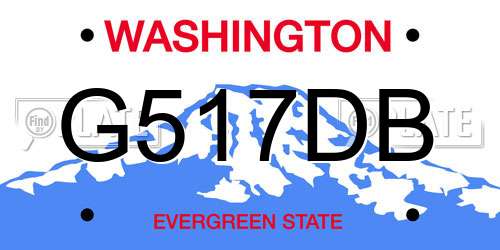 G517DB Washington License Plate